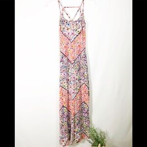 Xhilaration Floral spaghetti strap Maxi dress size XS